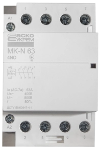 Модульный контактор MK-N 4P 63A 4NO 220V №1
