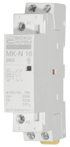 Модульный контактор MK-N 2P 16A 2NO 220V №6