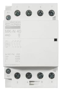 Модульный контактор MK-N 4P 40А 4NO 220V №3