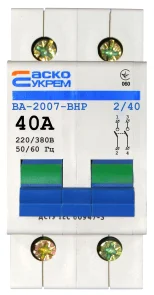 Вимикач-роз`єднувач УКРЕМ ВА-2007 ВРН 2р 40А АСКО №5