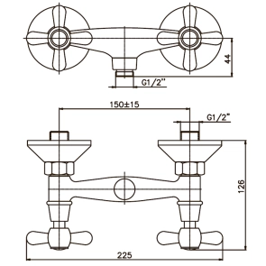 Змішувач для душу Haiba Dominox 003 (HB0060) №1