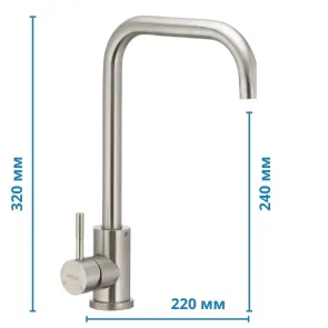 Кухонный смеситель Mixxus SUS 011-G (SS2794) №2