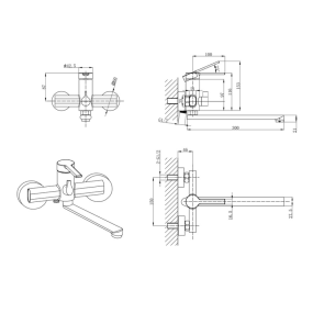 Смеситель Для ванны Mixxus Lord 006 Euro (MI7141) №2