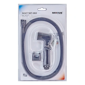 Набір для гігієнічного душу Mixxus Bidet SET-002 Black (шланг 1,2м) (LE2776) №3