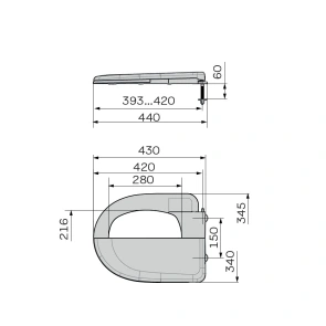 Сидіння унітазу з кришкою ZERIX TS-07 (ZX5588) №2