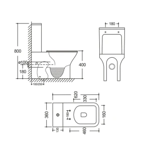 Унітаз-компакт MIXXUS STYLE-0403-R 620х360х800mm, система змиву RIMLESS (MI6727) №7