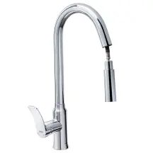 Смеситель Для кухни Haiba Bolero 014 с выдвижной лейкой (HB9591)
