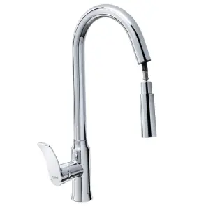 Смеситель Для кухни Haiba Bolero 014 с выдвижной лейкой (HB9591) №1