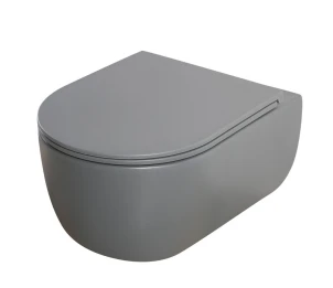 Унитаз подвесной Mixxus Premium TOPPER-0303-R GRAY 495x370x350mm система смыва RIMLESS (MP6657) №7