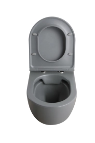 Унитаз подвесной Mixxus Premium TOPPER-0303-R GRAY 495x370x350mm система смыва RIMLESS (MP6657) №9