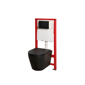 Комплект унитаз с инсталляцией для унитаза Mixxus Premium BEVEL-SET-2101 BLACK система смыва TORNAD №27