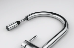 Смеситель для кухни Franke Active J, дл.излива - 220мм, поворотный, 1+1фильтр+душ, хром №5