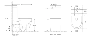 Унитаз-компакт Mixxus Premium WAVE-0403-R 675х395х870mm, система смыва RIMLESS (MP6606) №2