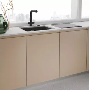 Змішувач для кухні Franke Lina L Clear Water 2.0, довж.виливу - 254 мм, поворотний, 1 важіль , Чорний матовий №5