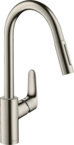 Змішувач для кухні Hansgrohe Focus M41, довж.виливу - 235мм, витяжний, 1важіль, KM240, сталь №1
