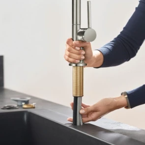 Змішувач для кухні Hansgrohe Talis M54, довж.виливу - 215мм, поворотний, 1важіль, KM270, сталь №3