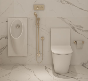 Пісуар підвісний Mixxus Premium BEVEL-1005 380x420x750mm з краном для пісуару (MP6664) №5