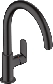 Змішувач для кухні Hansgrohe Vernis Blend M35, довж.виливу - 221мм, поворотний, 1важіль, KM260, матовий чорний №3