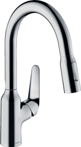 Змішувач для кухні Hansgrohe Focus M42, довж.виливу - 224мм, витяжний, 1важіль, KM180, хром №1