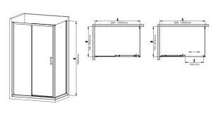 Душевая кабина Без поддона Mixxus Premium DIVERSE SC03-100x80x195-TR Black прозрачное стекло 6мм (M №2