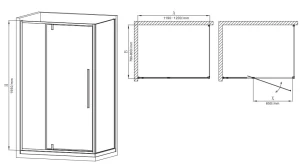 Душова кабіна без піддону Mixxus Premium BEVEL SC01-120x80x195-TR Chrome прозоре скло 6мм (MI №2