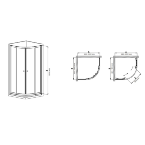 Душова кабіна без піддону Mixxus Premium DIVERSE SC01-90x90x195-TR Chrome прозоре скло 5мм (M №2