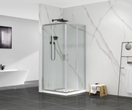 Душова кабіна без піддону Mixxus Premium DIVERSE SC02-90x90x195-TR Chrome прозоре скло 5мм (M