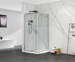 Душова кабіна без піддону Mixxus Premium DIVERSE SC02-90x90x195-TR Chrome прозоре скло 5мм (M №1