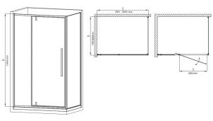 Душова кабіна без піддону Mixxus Premium BEVEL SC01-100x80x195-TR Chrome прозоре скло 6мм (MI №3