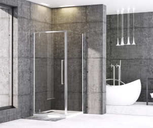 Душевая кабина Без поддона Mixxus Premium BEVEL SC01-90x90x195-TR Chrome прозрачное стекло 6мм (MI6 №3