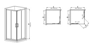 Душевая кабина Без поддона Mixxus Premium DIVERSE SC02-90x90x195-TR Black прозрачное стекло 5мм (MI №3