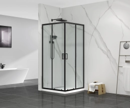 Душова кабіна без піддону Mixxus Premium DIVERSE SC02-90x90x195-TR Black прозоре скло 5мм (MI