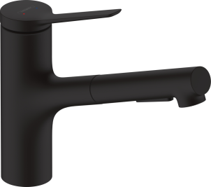 Змішувач для кухні Hansgrohe Zesis M33, довж.виливу - 219мм, витяжний, 1важіль, KM150, матовий чорний №2