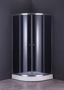 Душова кабіна без піддону Mixxus PLAIN SC01-90x90x185-GR CHROME сіре тоноване скло 4мм (MI6 №2