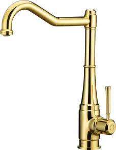 Змішувач для кухні Deante Tamizo, довж. виливу - 225мм, поворотний, 1важіль, золотий №1