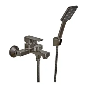 Смеситель для ванной Haiba Kubus 009 Euro Graphite (HB4007) №4