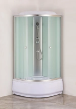 Бокс душовий без гідромасажу Mixxus STRONG SB01-90x90x215-FB SATIN з високим піддоном (MI6884)