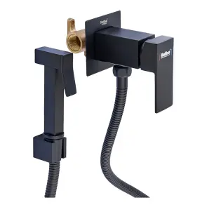 Змішувач для гігієнічного душу Haiba Kubus 002 (Inner) Black (HB3952) №1