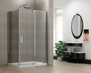 Душова кабіна без піддону Koer SR SC02-120x90x200-TR-01 прозоре скло Easy Clean 8мм, хром (KR №6