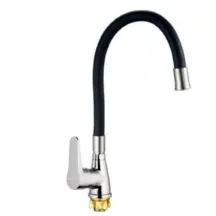 Змішувач для кухНі Mixxus SOP4-146 Reflector Black з чорним силіконовим виливом (MI6490)