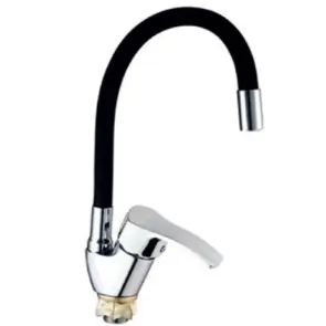 Смеситель Для кухни Mixxus YUB4-279 Reflector Black с черным силиконовым изливом (MI6484) №1