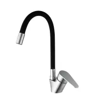 Змішувач для кухНі Mixxus NEO-011 REFL.Black із силіконовим виливом (MI6558)