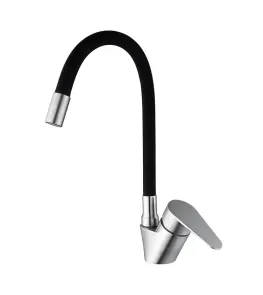 Смеситель Для кухни Mixxus NEO-011 REFL.Black с силиконовым изливом (MI6558) №1
