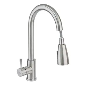 Кухонний змішувач з висувною лійкою Mixxus SUS 014-B (SS0023) №1
