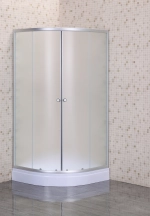 Душова кабіна з низьким піддоном Mixxus PLAIN SCT02-90x90x195-FB SATIN матове скло 4мм (MI6896)