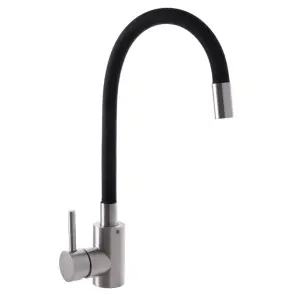 Кухонный смеситель Черный с силиконовым изливом Mixxus SUS 011 (SS2798) №1