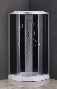 Бокс душовий з гідромасажем Mixxus STRONG SBH02-90x90x215-GR SATIN низький піддон (MI6891) №1