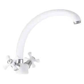 Кухонный смеситель белый Mixxus Omega 273 (MI2766) №1