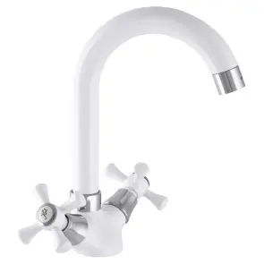 Кухонний змішувач білий Mixxus Omega 275 (MI2767) №1
