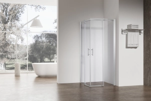 Душова кабіна без піддону Koer SR SC03-90x90x200-TR-01 прозоре скло Easy Clean 6мм, хром (KR5 №4